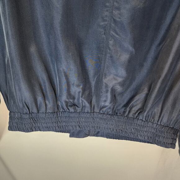 80s Members Only Silk Zip Retro Bomber Jacket Shoulder Pads - Picture 8 of 14